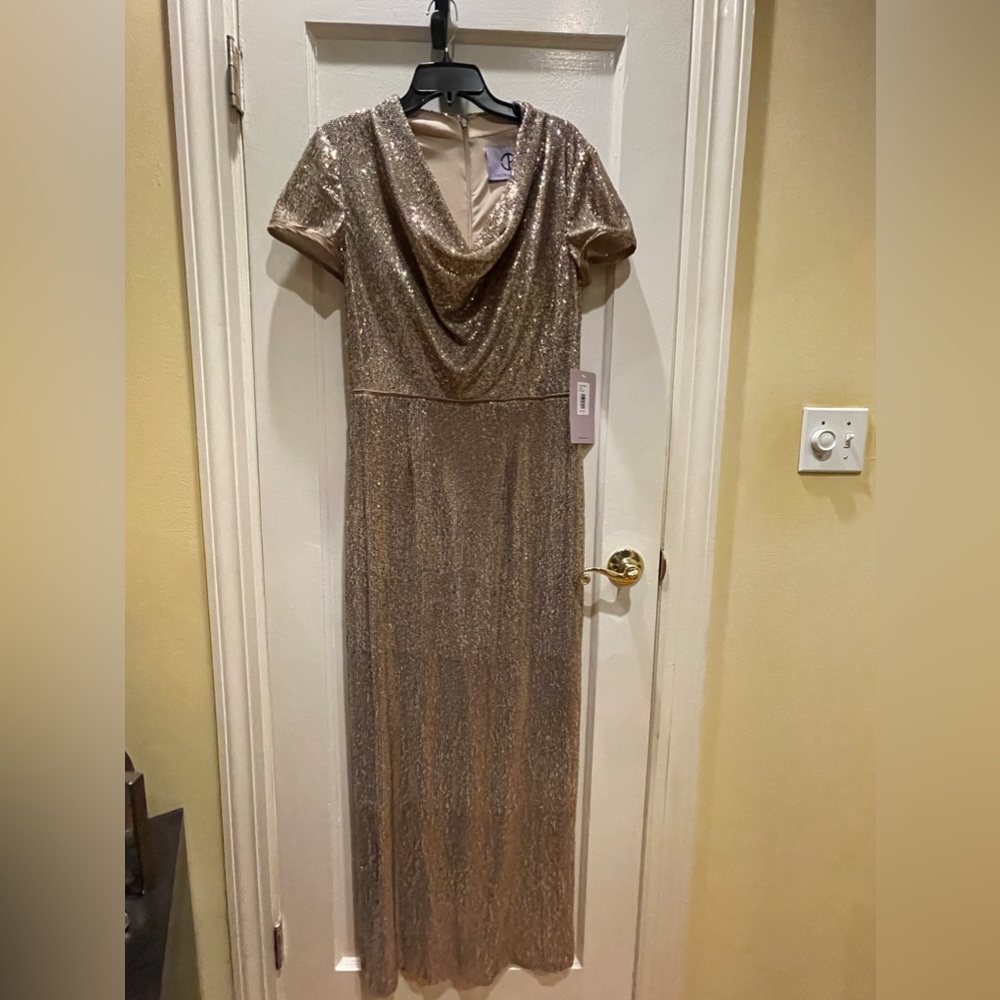 NWT JS Collections Floor Length Sequin Gown